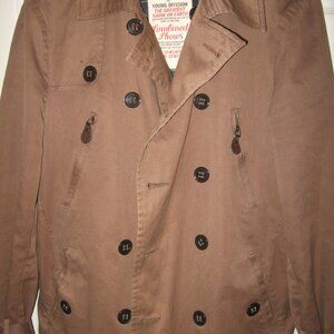 Zara Man Double Breasted Field Jacket Women's Large Missing One Button AS IS